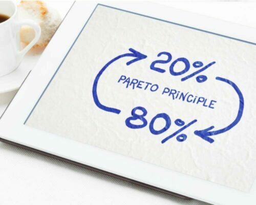 What's the 80 20 principle in business: 80% of work results come from 20% of efforts put into the work.