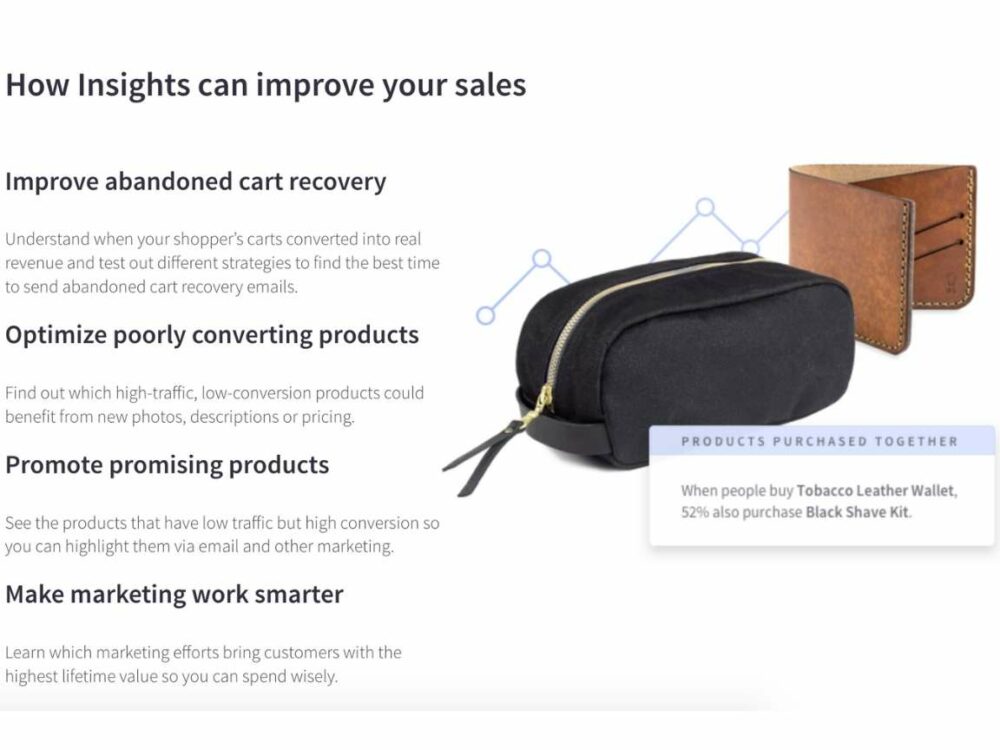 bigcommerce seo review: The analytics dashboard gives you clear insights on how your website is doing, and determines what you need to improve on.