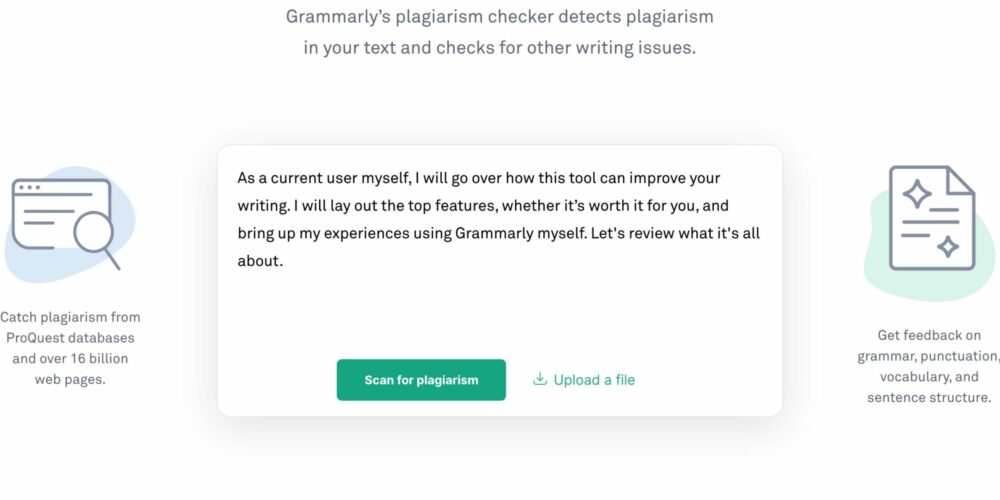 Proper grammar checker: Having a plagiarism detector can help you double check your writing in Grammarly.