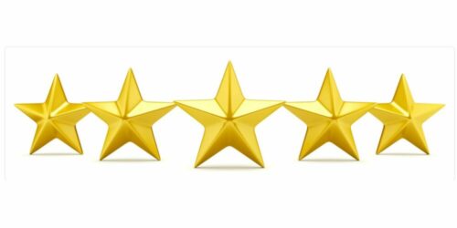 Five star ratings score: This picture is the rating score for product reviews.