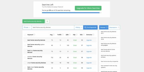 Is Jaaxy the best keyword research tool? A Jaaxy starter plan comes with 30 free keyword searches.
