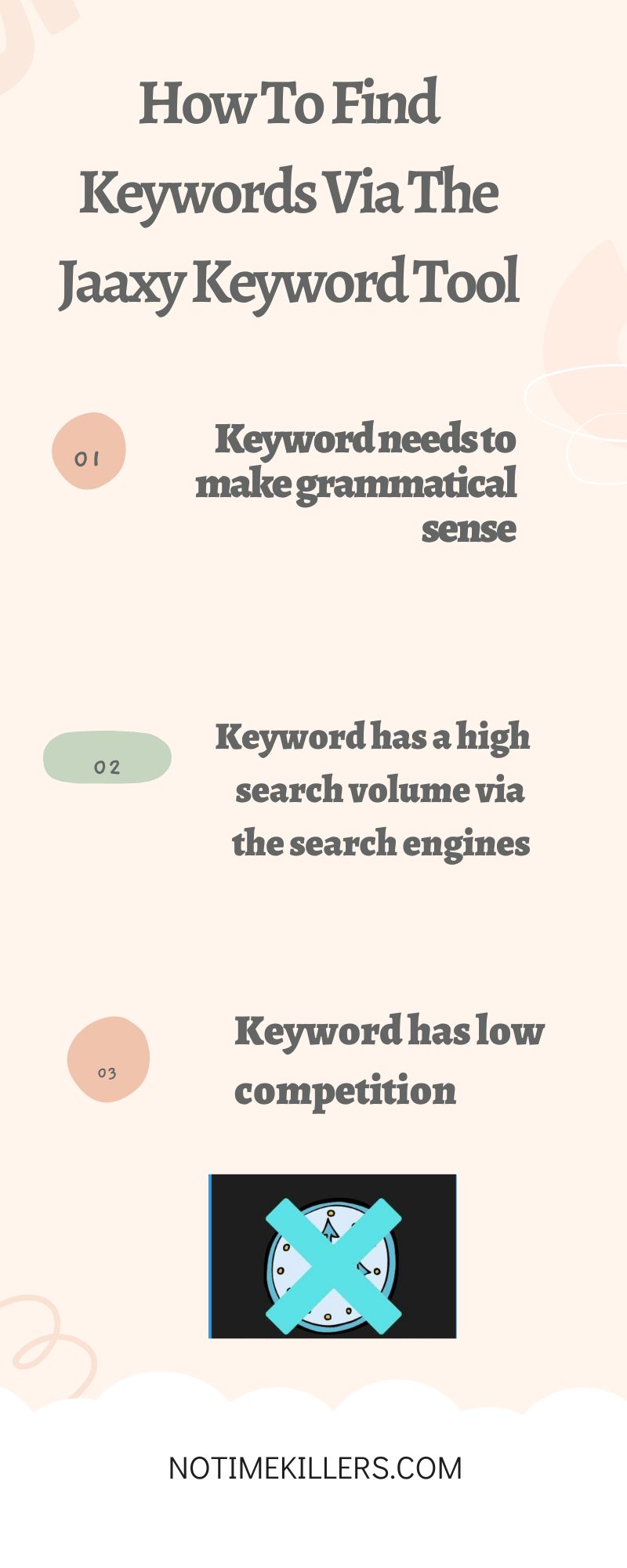 Is Jaaxy the best keyword research tool? This graph presents three criteria to meet when it comes to finding the best keywords in Jaaxy.
