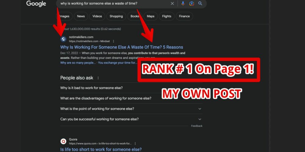 Is it difficult to start an online business? Here's a post I wrote that's ranking # 1 on page one of Google search results.