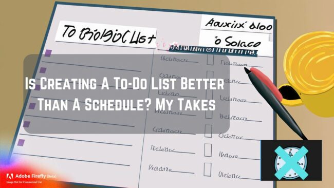 Is creating a to-do list better than a schedule? This post will go over which one is better or not.