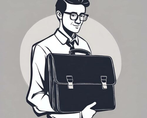 Is it ok to not want 9-5 job anymore? A person with a confident and determined expression, possibly holding a briefcase or laptop symbolizing their transition to self-employment and entrepreneurship.